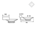 ACCESORIO JABONERA FLY CROMO -  HIDROMET [02621CRCR]