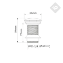 ACCESORIO SOPAPA DESAGUE CLICK NEGRO - PIAZZA [SC434NE]