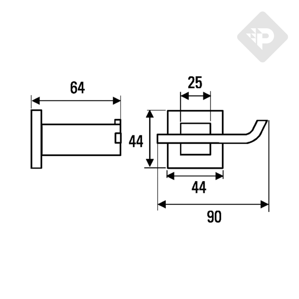ACCESORIO PERCHA GEOMETRY BLANCO -  HIDROMET [2852BLBL]