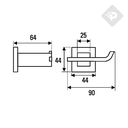 ACCESORIO PERCHA GEOMETRY CROMO -  HIDROMET [02852CRCR]