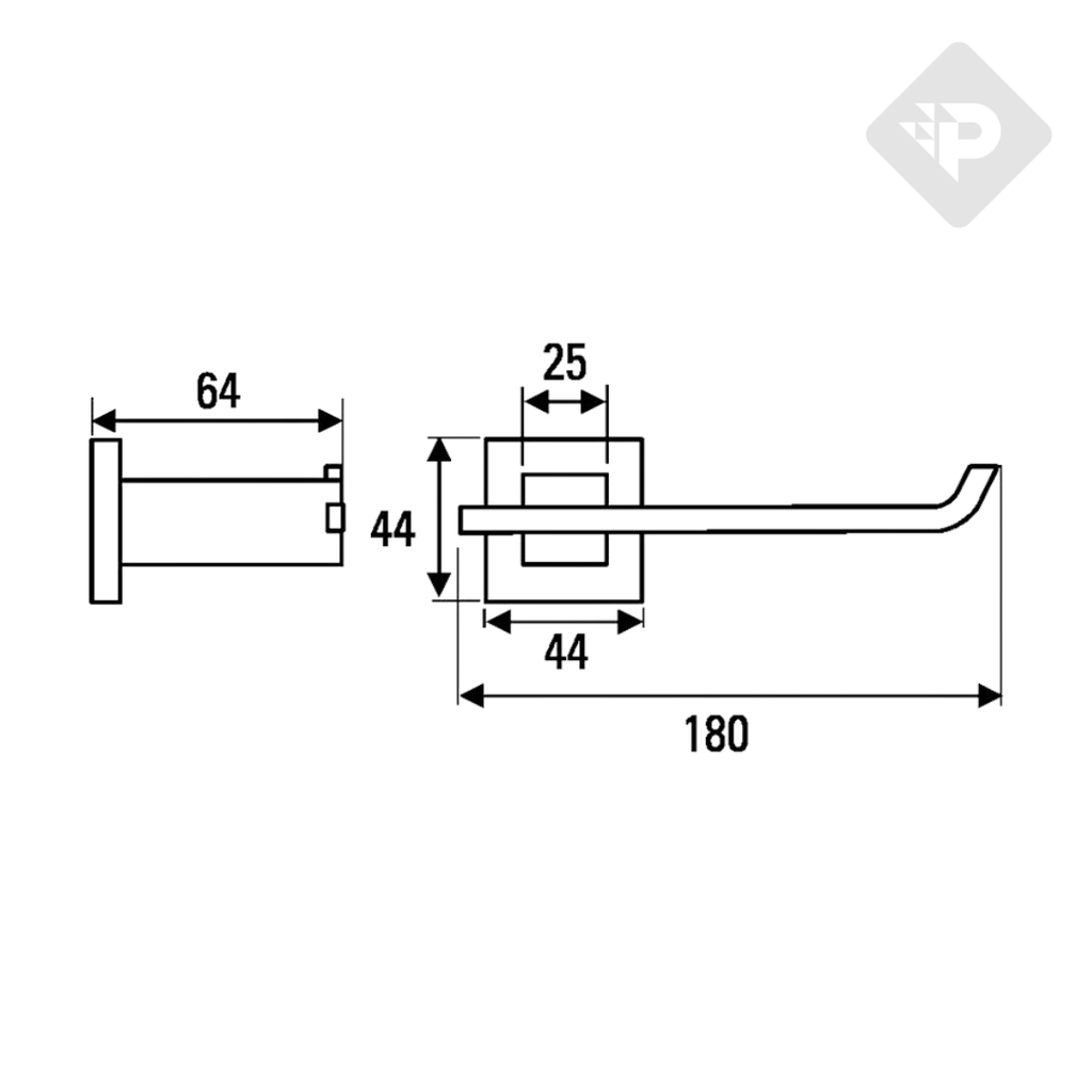 ACCESORIO PORTA ROLLO GEOMETRY BLANCO -  HIDROMET [2861BLBL]