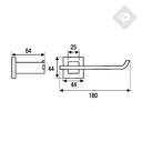 ACCESORIO PORTA ROLLO GEOMETRY BLANCO -  HIDROMET [2861BLBL]