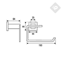 ACCESORIO TOALLERO ARGOLLA GEOMETRY BLANCO -  HIDROMET [2843BLBL] DISCONTINUO