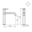 GRIFERÍA COCINA MONOCOMANDO VECTOR NEGRO - HIDROMET - 10 AÑOS DE GARANTÍA [42170NEGR]