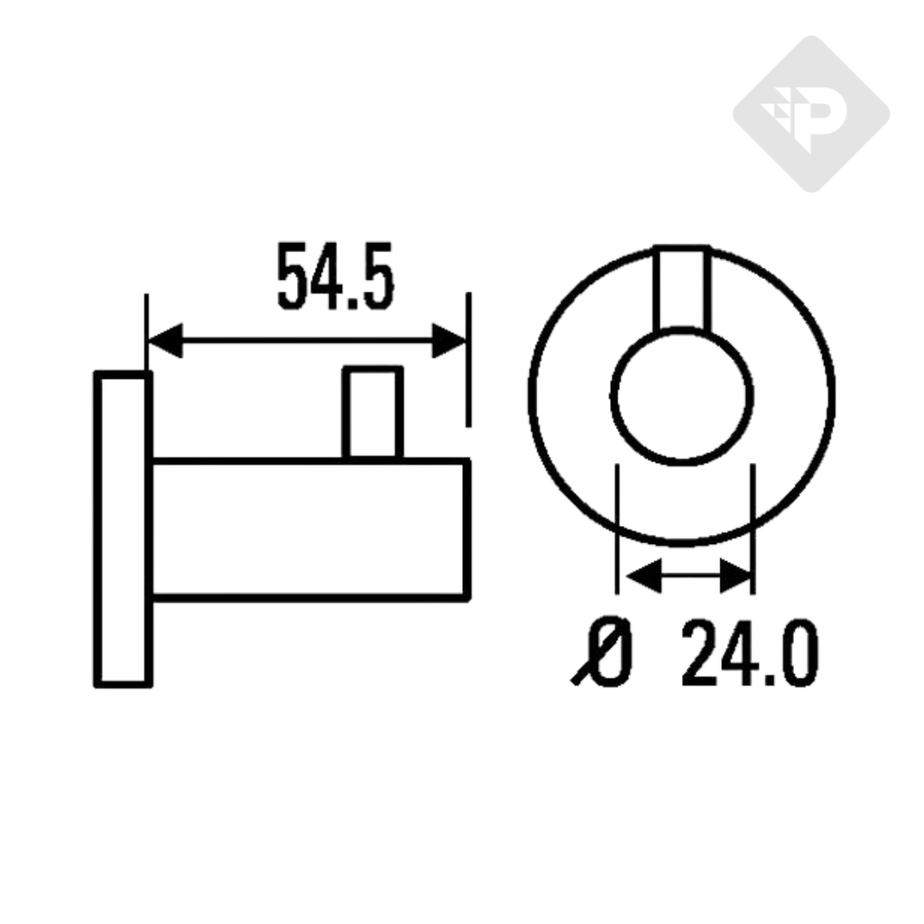 ACCESORIO PERCHA DYNAMIC CROMO -  HIDROMET [08552CRCR]