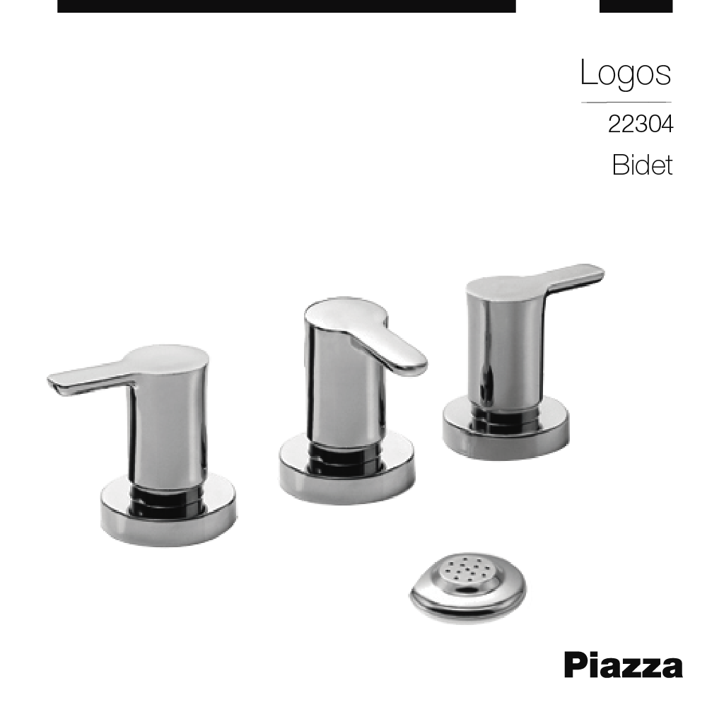 GRIFERIA BIDET PIAZZA LOGOS - CON TRANSFERENCIA - CIERRE CERAMICO - 5 AÑOS DE GARANTIA