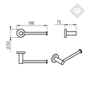 ACCESORIO PORTA ROLLO DYNAMIC CROMO -  HIDROMET [08561CRCR]