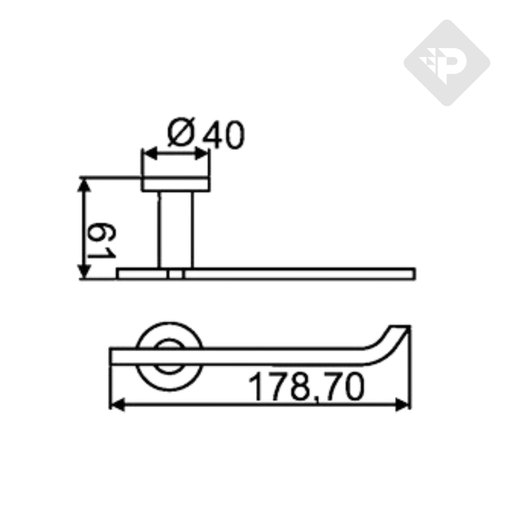 ACCESORIO PORTA ROLLO LOOK NEGRO -  HIDROMET [03161NEGR]