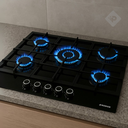 ANAFE A GAS VIDRIO TEMPLADO DE 5 ZONAS NEGRO DE 90cm - NODOR [GH9050GBK]