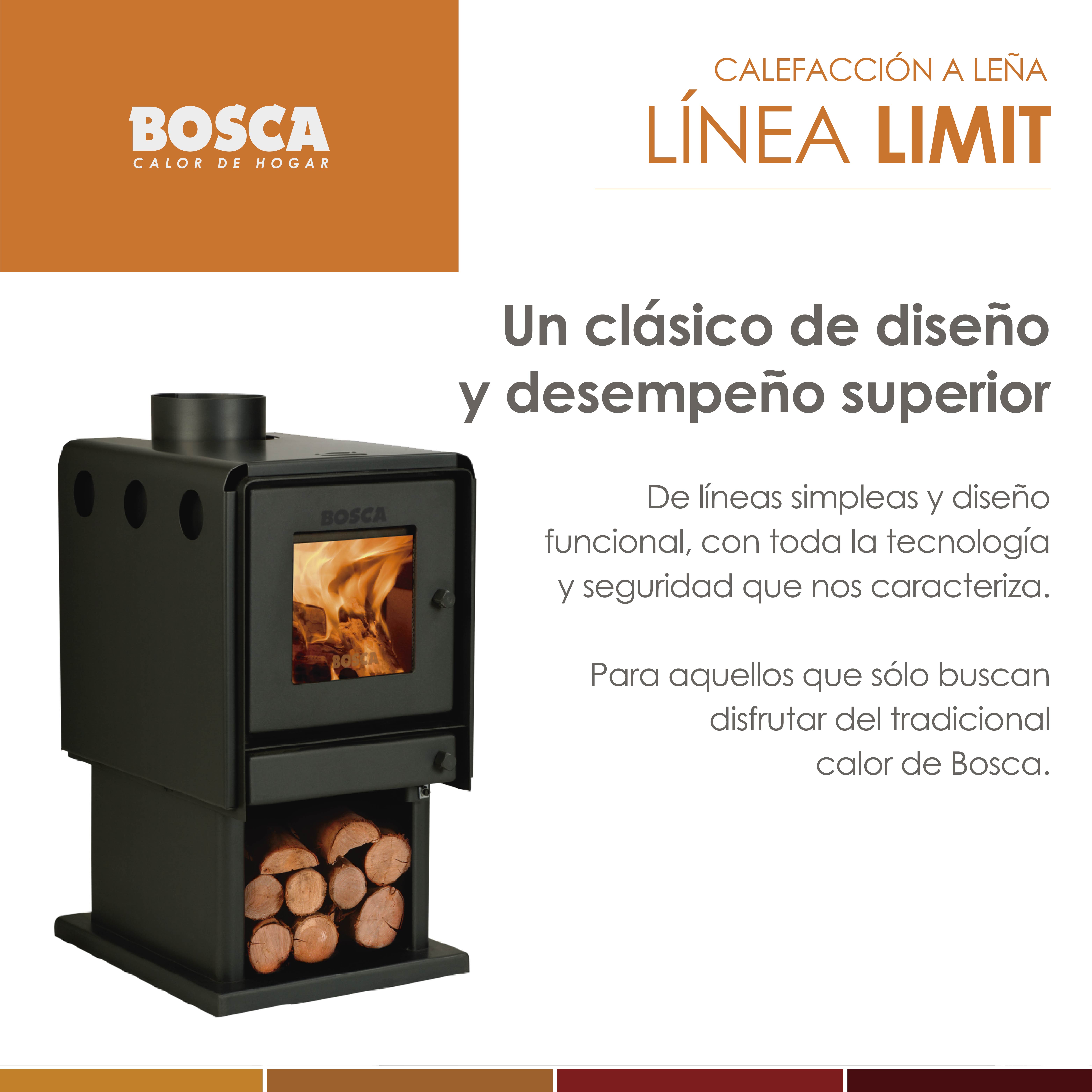 SALAMANDRA BOSCA LIMIT 380 - ESTUFA A LEÑA - 9.900 KCAL