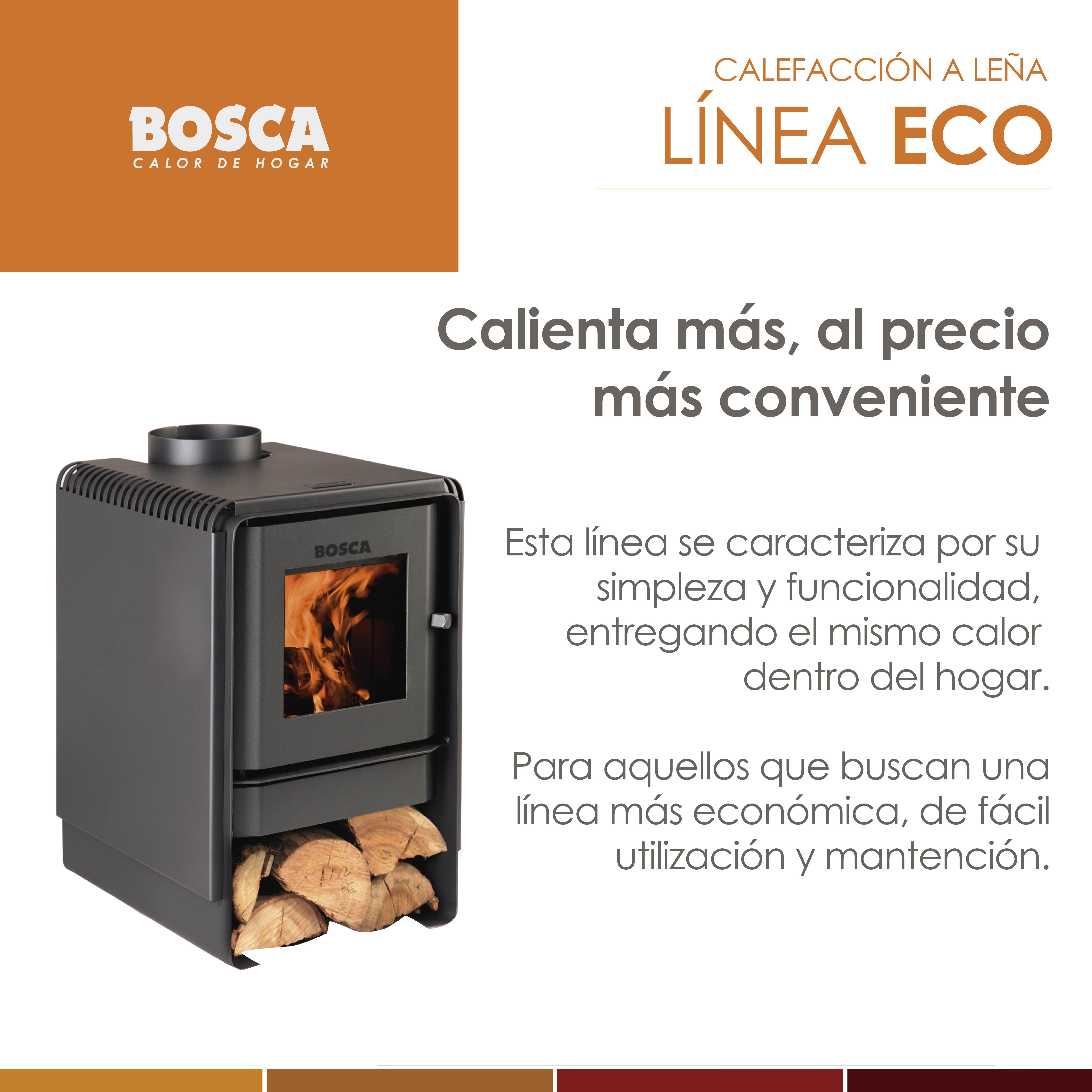 SALAMANDRA BOSCA ECO 360 - ESTUFA A LEÑA - 8.100 Kcal/h