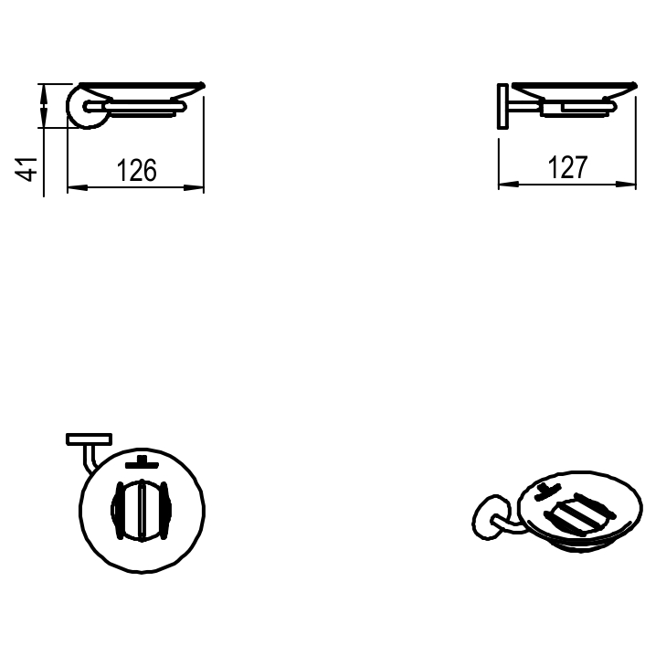 ACCESORIO JABONERA JET CROMO HIDROMET - 10 AÑOS DE GARANTÍA [03721CRCR]