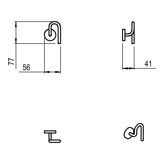 ACCESORIO PERCHA JET CROMO HIDROMET - 10 AÑOS DE GARANTÍA [03752CRCR]