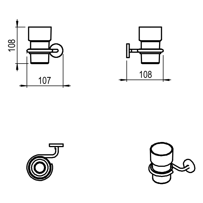 ACCESORIO PORTACEPILLO JET CROMO HIDROMET - 10 AÑOS DE GARANTÍA [03711CRCR]