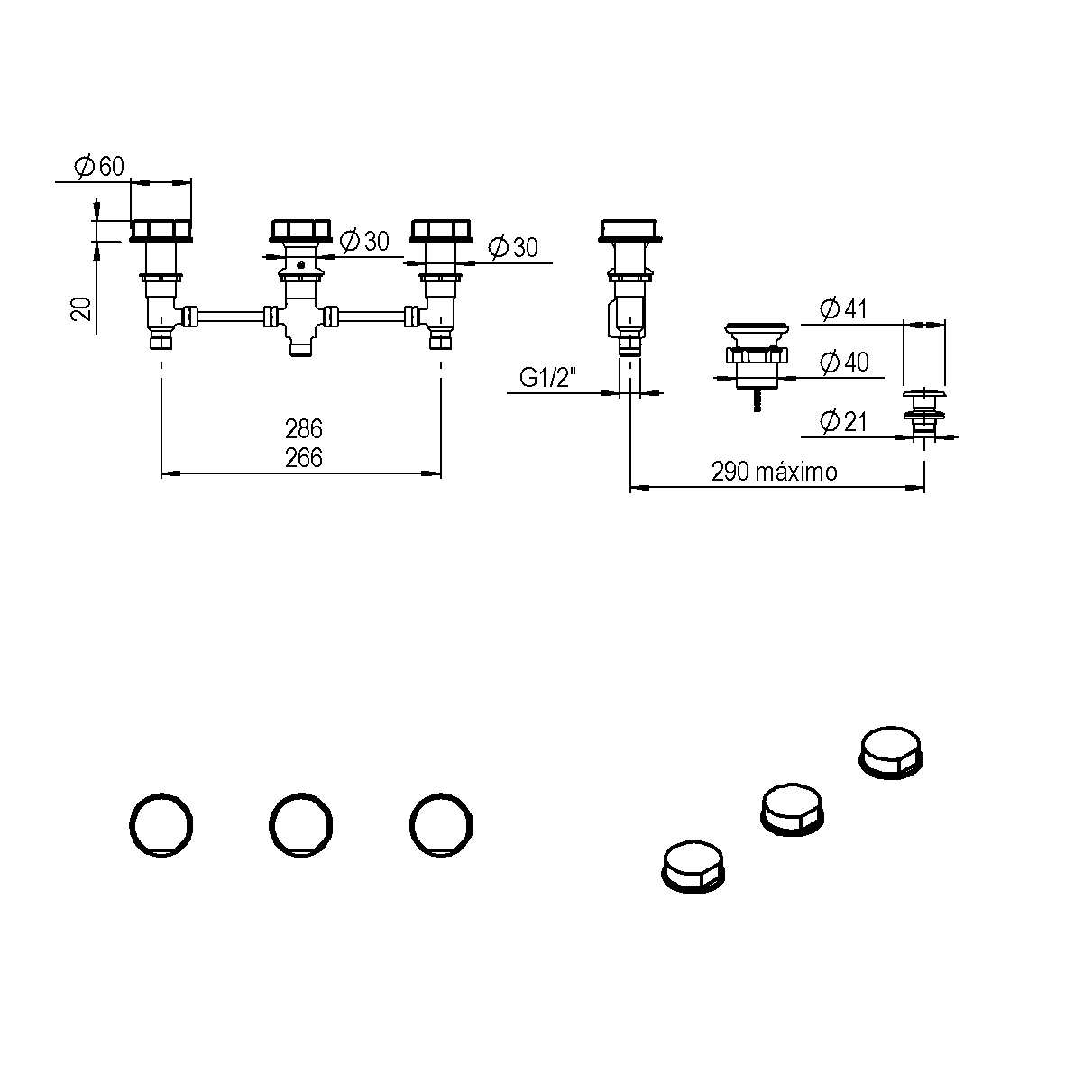 GRIFERIA BICOMANDO BIDET LUXURY BLACK HIDROMET – 10 AÑOS DE GARANTÍA [15007NEGR]