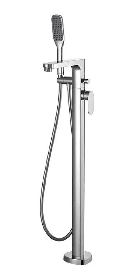 GRIFERÍA MONOCOMANDO TERME DE PISO CON DUCHADOR PARA BAÑERA ISLA CROMADO - PIAZZA [54010]