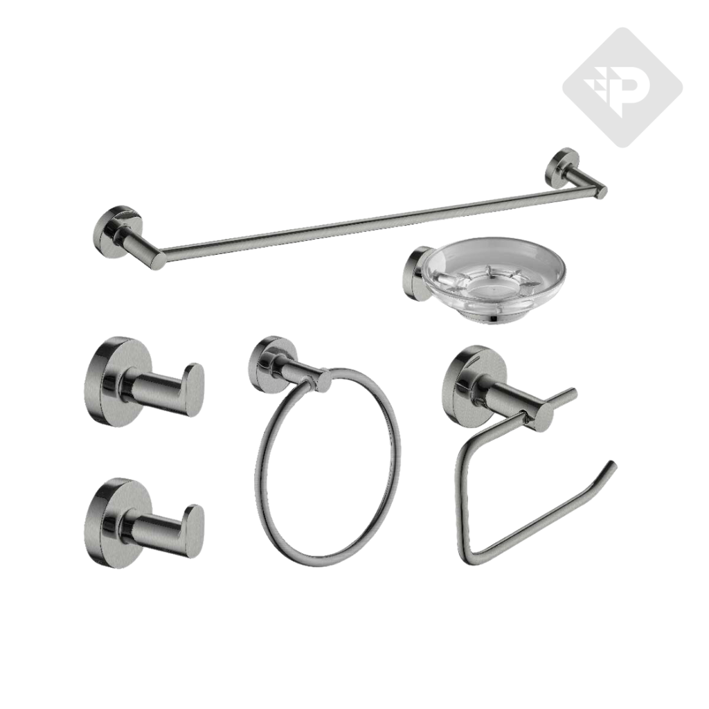 ACCESORIOS SET SENSUS 6 PIEZAS CROMADO - PIAZZA [73229]