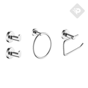 ACCESORIOS SET SENSUS 4 PIEZAS CROMADO - PIAZZA [73228S]