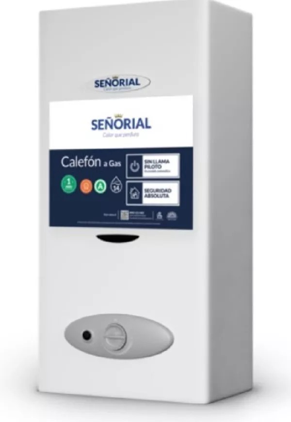 CALEFÓN AUTOMÁTICO A GAS 14l BLANCO - SEÑORIAL [CGEB-14]