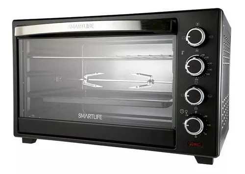 HORNO ELÉCTRICO DE CONVECCIÓN 50lts CON SPIEDO - EFICIENCIA ENERGÉTICA: B - 6 PROGRAMAS  - 60CMX40CM - SMARTLIFE [SL-TOR050PN]