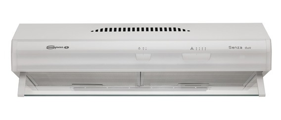 PURIFICADOR SENZA DUO 60CM - 2 MOTORES - 3 VELOCIDADES - ABSORCION 500M3/H - BLANCO - SPAR [3876-SEZ]