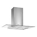 CAMPANA PARA PARED VETRO 90CM - 3 VELOCIDADES - TURBINA DOBLE - ACERO Y VIDRIO - SPAR - [6351-026]