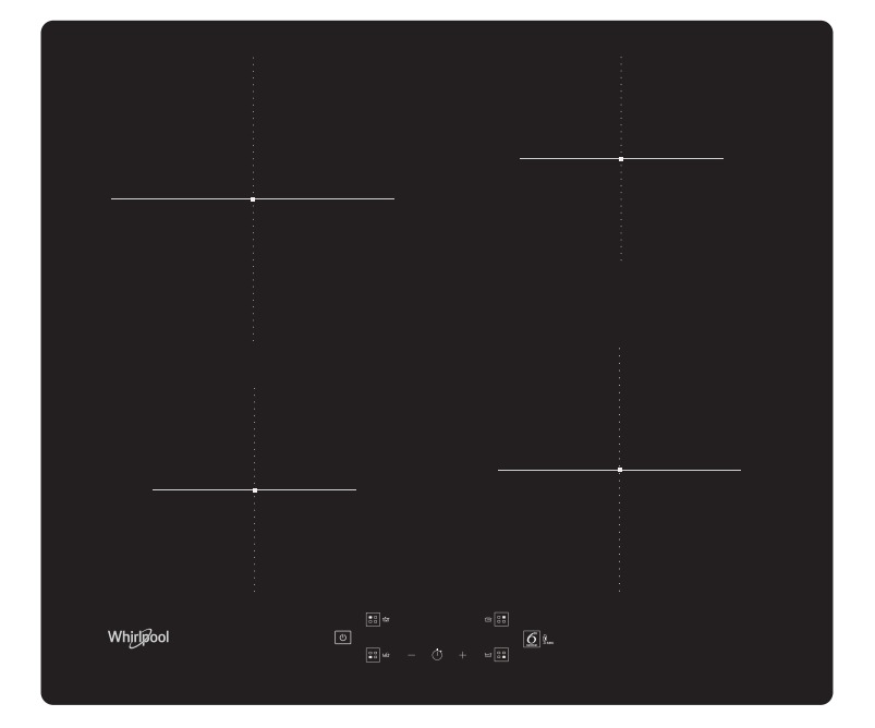ANAFE VITROCERÁMICO INDUCCIÓN 4 HORNALLAS NEGRO - WHIRLPOOL [ACM807/BA]