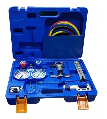 KIT MALETIN VTB-5B-I: CORTADORA VTC-28B, MINI CORTADORA VTC-19, PESTAÑADORA VFT-808-I, MANIFOLD R410A CM 150cm y ESCARIADOR VTT-5 - VALUE