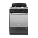 COCINA MULTIGAS 4 HORNALLAS CON REJILLAS DIVIDIDAS  - EFICIENCIA ENERGÉNITCA A+ - CRISTAL ESPEJADO - PARRILLA - NEGRO - ORMAY [INOX N]