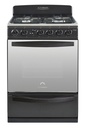 COCINA MULTIGAS 4 HORNALLAS CON REJILLAS DIVIDIDAS  - EFICIENCIA ENERGÉNITCA A+ - CRISTAL ESPEJADO - PARRILLA DESLIZANTE - LUZ - NEGRO - ORMAY [EVELYN IX]