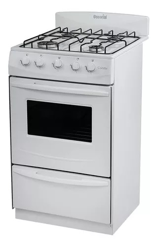 COCINA A  GAS LICUADO CANDOR - 4 HORNALLAS 50 CM BLANCO - ESCORIAL  [CAN51BL]