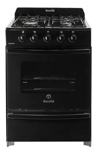 COCINA A GAS NATURAL MASTER CLASSIC  - 4 HORNALLAS 56 CM NEGRO - ESCORIAL [MASCL56NN]
