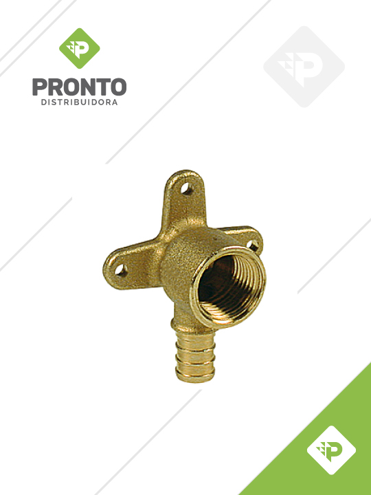 CODO HEMBRA BRONCE CON FIJACIÓN 1"X3/4" - GZ139Y045 - GIACOMINI - LA