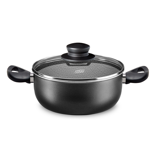 CACEROLA 24 CM SUPRA ANTIADHERENTE TAPA VIDRIO [910]