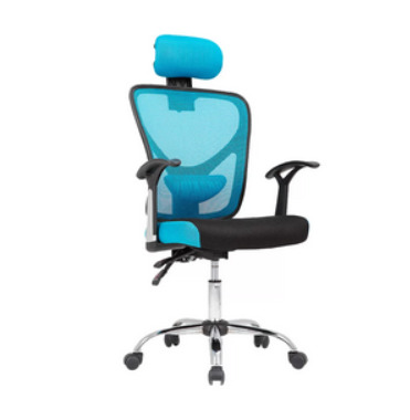 SILLA DE OFICINA ERGONOMICA COLOR CELESTE [OB-SO6]