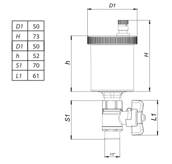 VÁLVULA PURGA DE COLUMNA SOLAR 3/8"- PEISA [10001380]