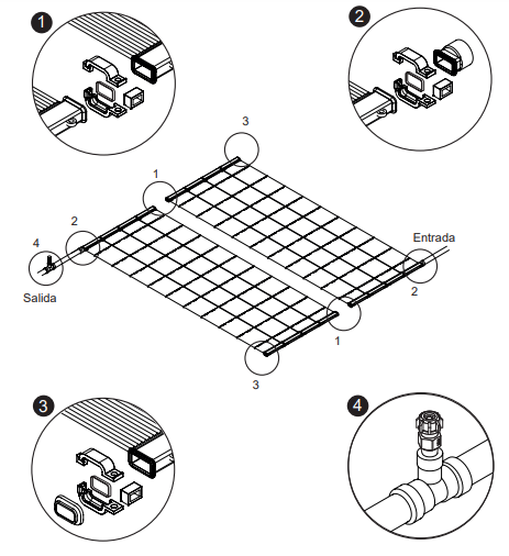 ACCESORIO DE INSTALACION SOLAR PISCINAS RECTANGULAR - PEISA [10001410]