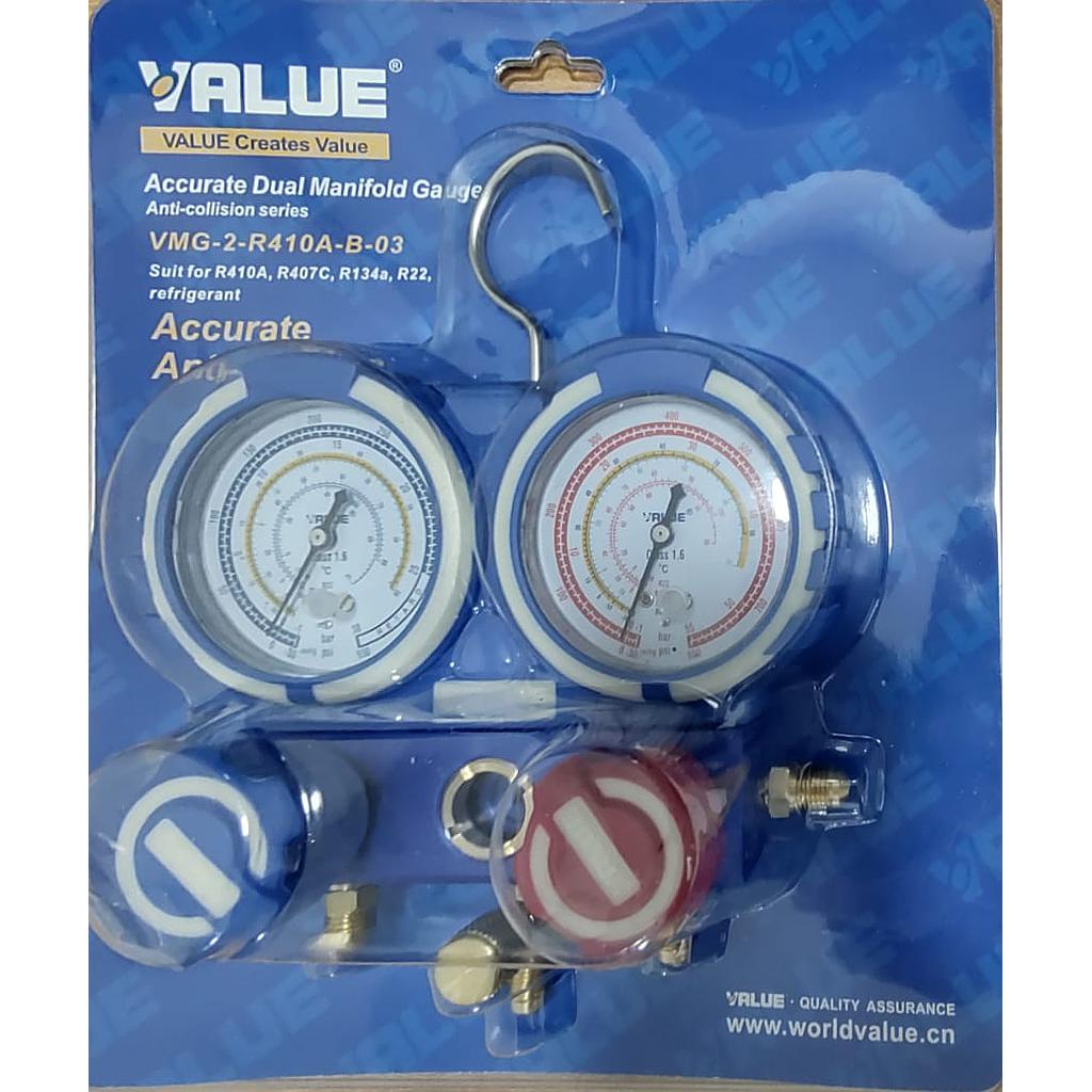 MANIFOLD BLISTER CON MANGUERA 120cm - VMG-2-R410A-B-02 VALUE