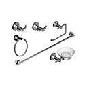 SET ACCESORIOS 6 PIEZAS PIAZZA DOMANI - JUEGO KIT BAÑO - 1 AÑO DE GARANTIA [DISCONTINUO]