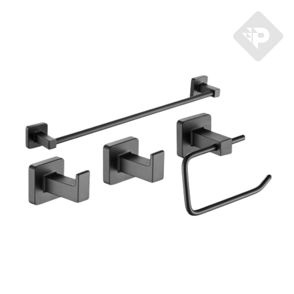 ACCESORIO CUBE SET 4 PIEZAS NEGRO PIAZZA [73028NE]