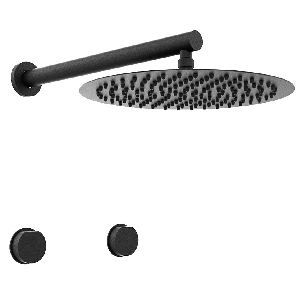 GRIFERÍA DUCHA BICOMANDO SIN TRANSFERENCIA LUXURY NEGRO - HIDROMET - 10 AÑOS DE GARANTÍA [15009NEGR]