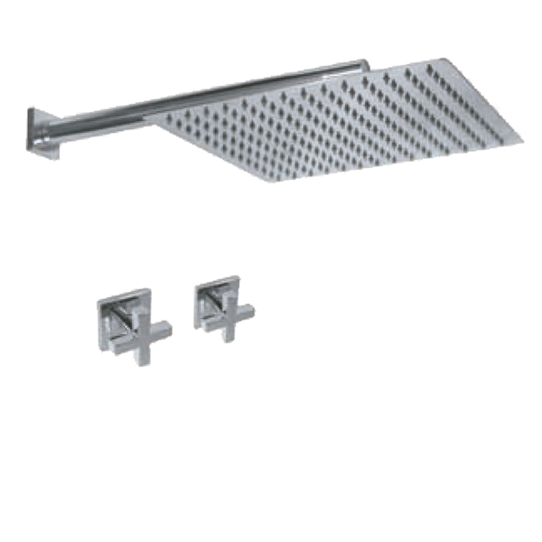 GRIFERÍA DUCHA BICOMANDO SIN TRANSFERENCIA BLOCK CRUZ CROMO - HIDROMET - 10 AÑOS DE GARANTÍA [03404CRCR]