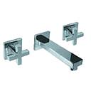 GRIFERÍA LAVATORIO DE PARED BICOMANDO BLOCK CRUZ CROMO - HIDROMET - 10 AÑOS DE GARANTÍA [03480CRCR]