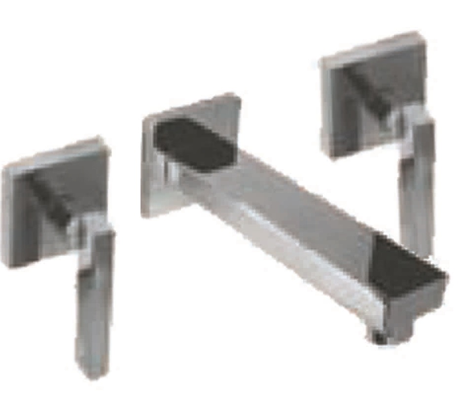 GRIFERÍA LAVATORIO DE PARED BICOMANDO BLOCK LEVER CROMO - HIDROMET - 10 AÑOS DE GARANTÍA [03490CRCR]