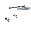 GRIFERÍA DUCHA BICOMANDO SIN TRANSFERENCIA FLAT CRUZ CROMO - HIDROMET - 10 AÑOS DE GARANTÍA [84104CRCR]