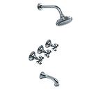 GRIFERÍA DUCHA BICOMANDO CON TRANSFERENCIA BEVERLY CRUZ CROMO - HIDROMET - 10 AÑOS DE GARANTÍA [00403CRCR]