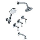 GRIFERÍA DUCHA 3 VIAS BICOMANDO CON DUCHADOR BEVERLY LEVER CROMO - HIDROMET - 10 AÑOS DE GARANTÍA [00410CRCR]