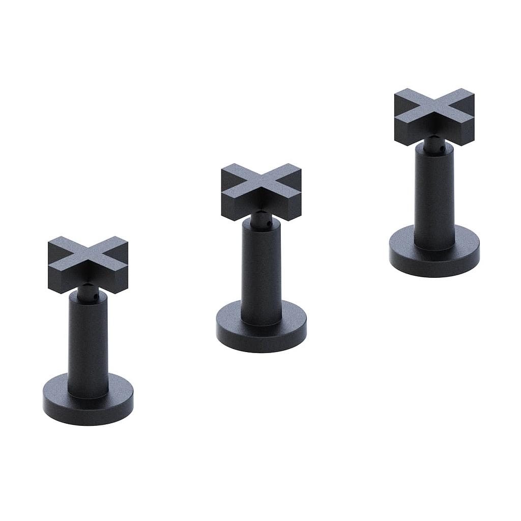 GRIFERÍA BIDET BICOMANDO LOOK CRUZ NEGRO - HIDROMET - 10 AÑOS DE GARANTÍA [31102NEGR]