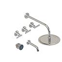 GRIFERÍA BAÑERA 3 VIAS BICOMANDO CON ESCOCESA SUN LEVER CROMO - HIDROMET - 10 AÑOS DE GARANTÍA [04545CRCR]