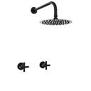 GRIFERÍA DUCHA BICOMANDO SIN TRANSFERENCIA SUN CRUZ NEGRO - HIDROMET - 10 AÑOS DE GARANTÍA [4504NEGR]